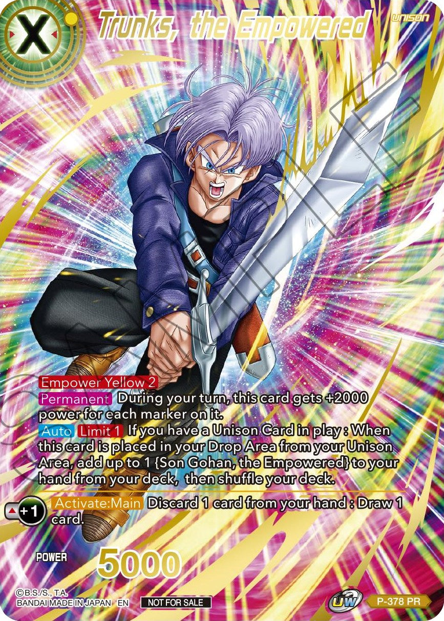 Trunks, the Empowered (Gold Stamped) (P-378) [Promotion Cards] | Pegasus Games WI