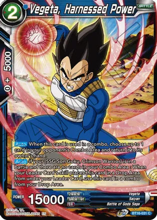 Vegeta, Harnessed Power (BT16-031) [Realm of the Gods] | Pegasus Games WI