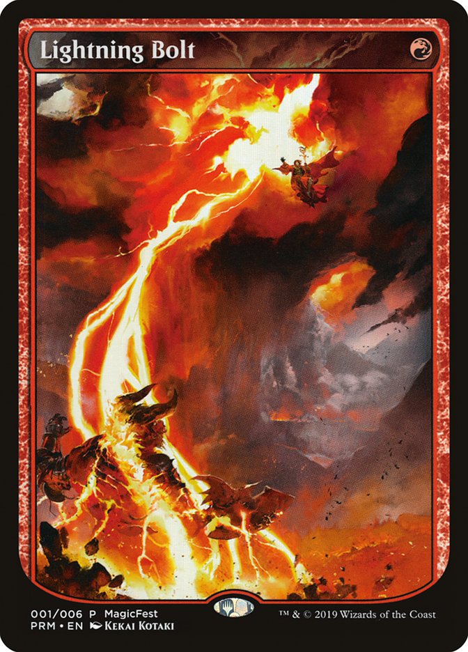 Lightning Bolt (Textless) [MagicFest 2019] | Pegasus Games WI