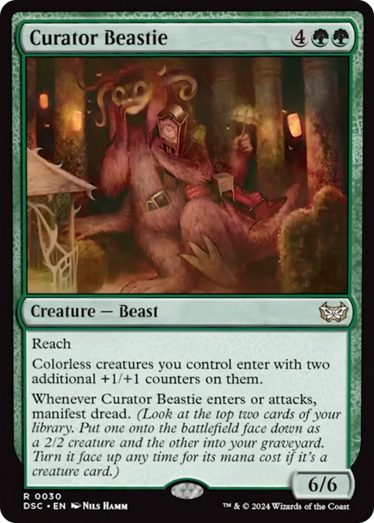 Curator Beastie (Extended Art) [Duskmourn: House of Horror Commander] | Pegasus Games WI