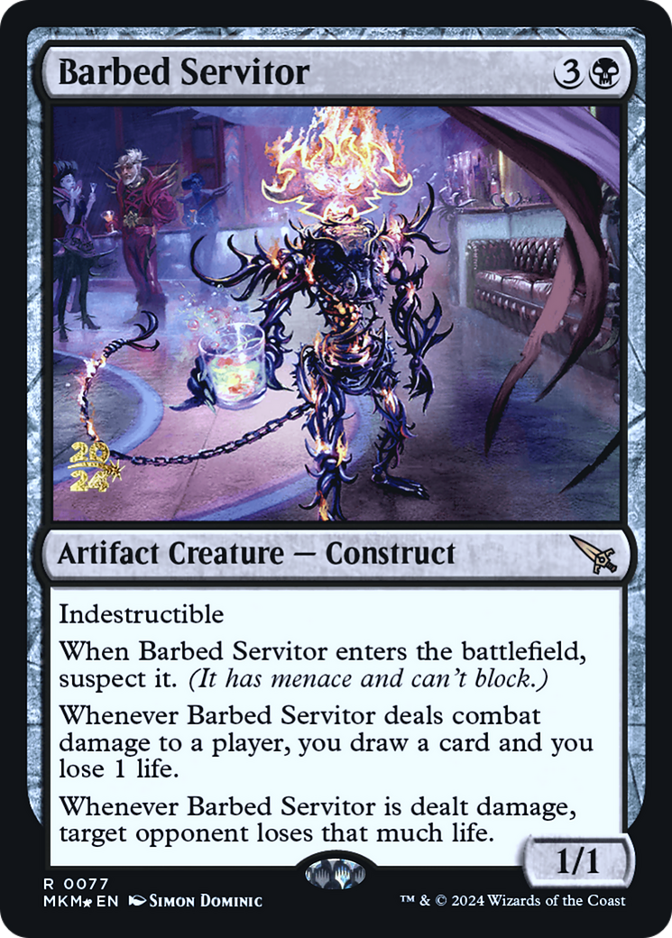 Barbed Servitor [Murders at Karlov Manor Prerelease Promos] | Pegasus Games WI