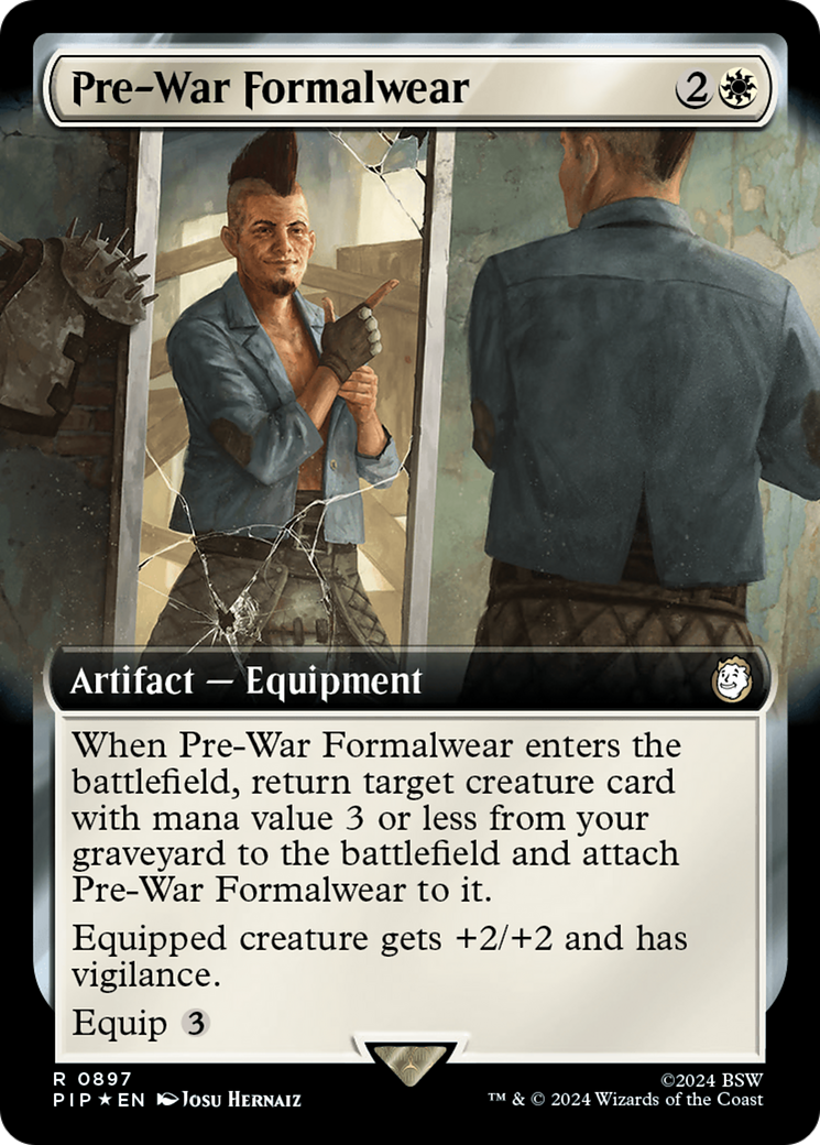 Pre-War Formalwear (Extended Art) (Surge Foil) [Fallout] | Pegasus Games WI