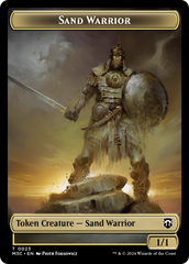 Marit Lage // Sand Warrior Double-Sided Token [Modern Horizons 3 Commander Tokens] | Pegasus Games WI