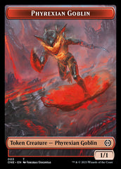 Phyrexian Mite (011) // Phyrexian Goblin Double-Sided Token [Phyrexia: All Will Be One Tokens] | Pegasus Games WI