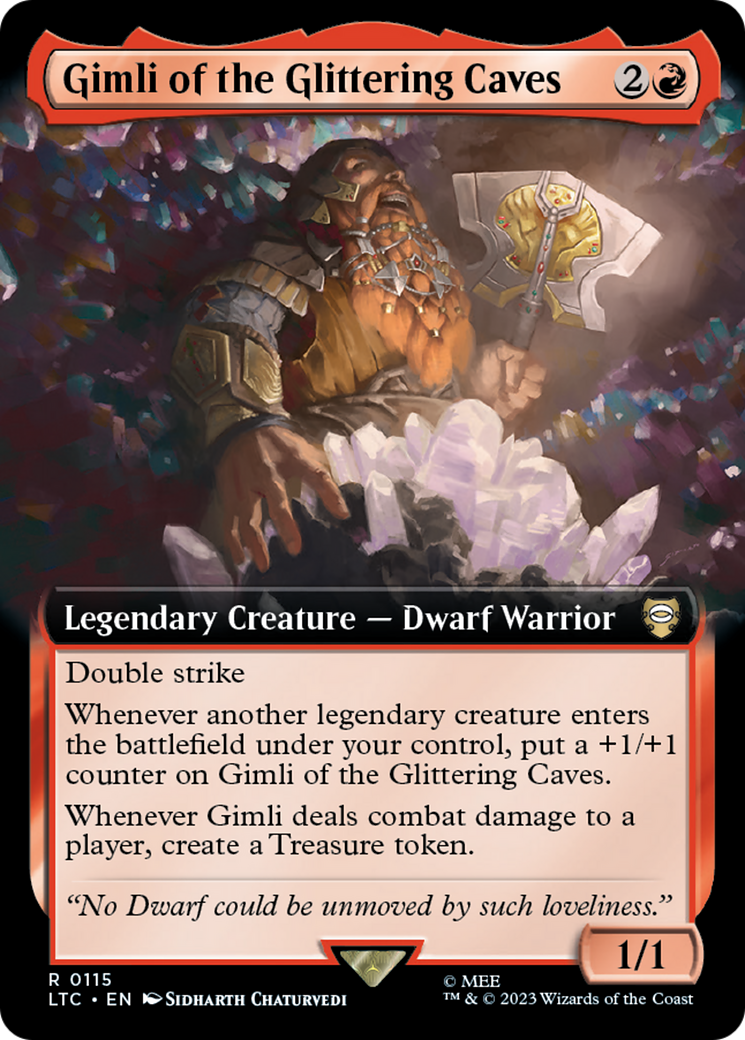 Gimli of the Glittering Caves (Extended Art) [The Lord of the Rings: Tales of Middle-Earth Commander] | Pegasus Games WI