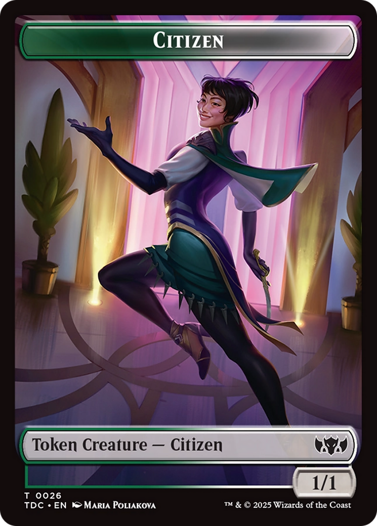Eldrazi // Citizen Double-Sided Token [Tarkir: Dragonstorm Commander Tokens] | Pegasus Games WI