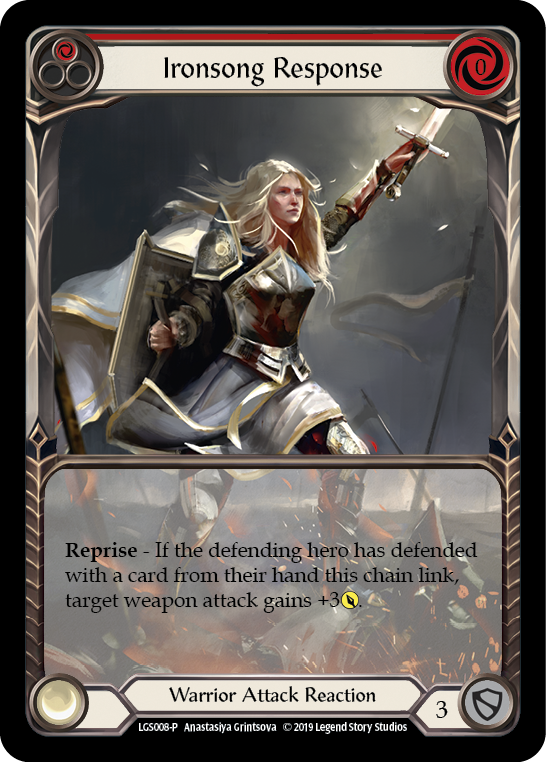 Ironsong Response (Red) [LGS008-P] (Promo)  1st Edition Normal | Pegasus Games WI