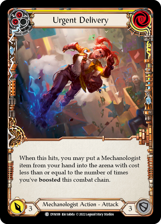 Urgent Delivery (Yellow) [DYN108] (Dynasty)  Rainbow Foil | Pegasus Games WI