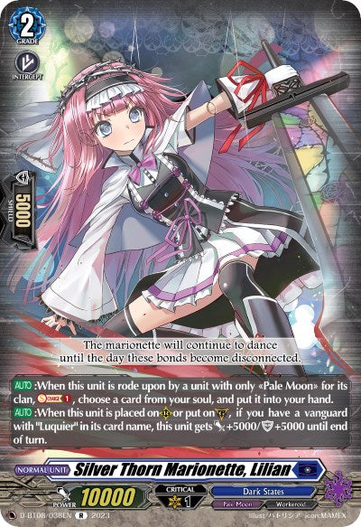 Silver Thorn Marionette, Lilian (D-BT08/038EN) [Minerva Rising] | Pegasus Games WI