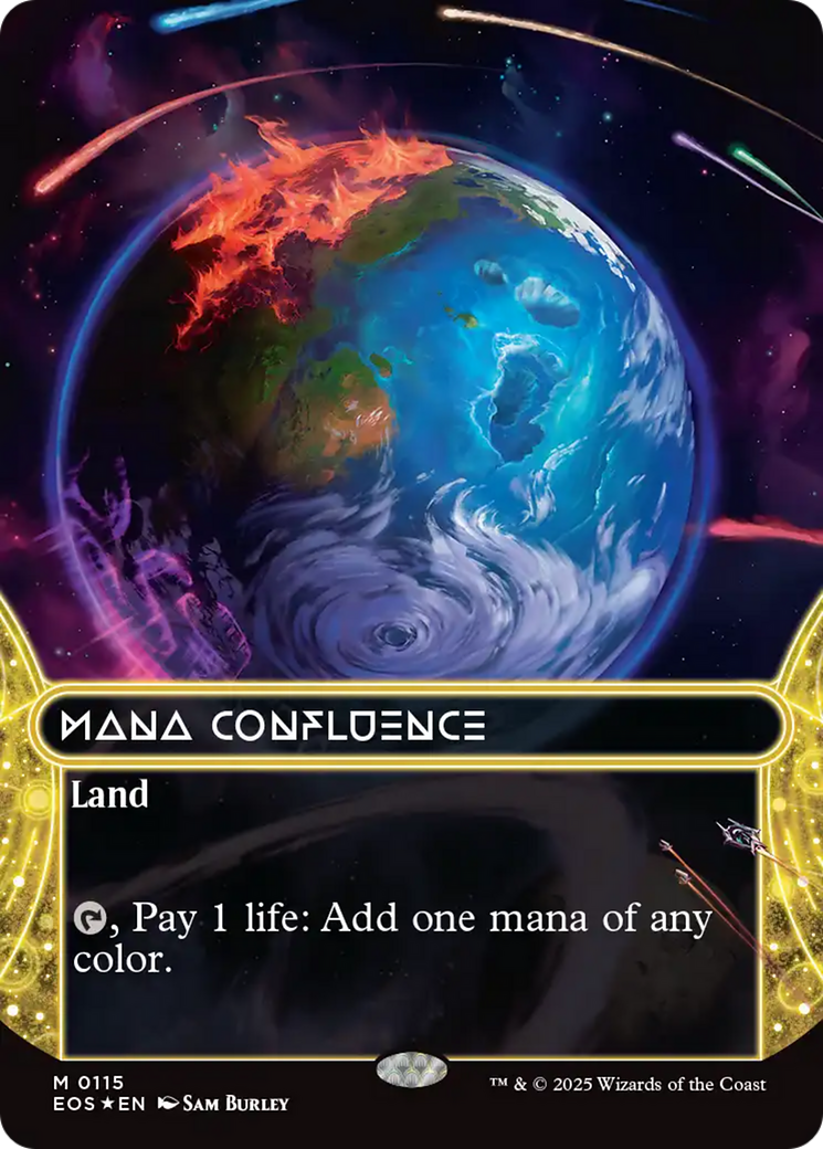 Mana Confluence (0115) (Borderless) (Galaxy Foil) [Edge of Eternities: Stellar Sights] | Pegasus Games WI