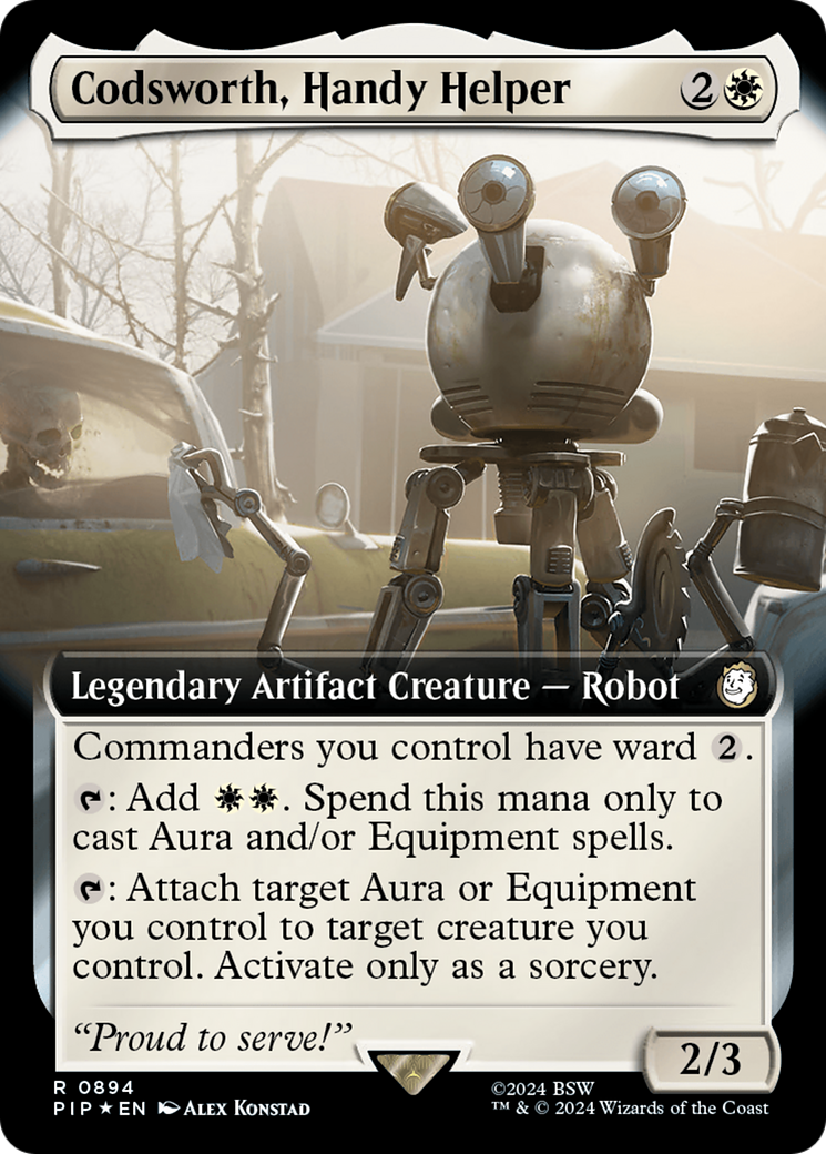 Codsworth, Handy Helper (Extended Art) (Surge Foil) [Fallout] | Pegasus Games WI