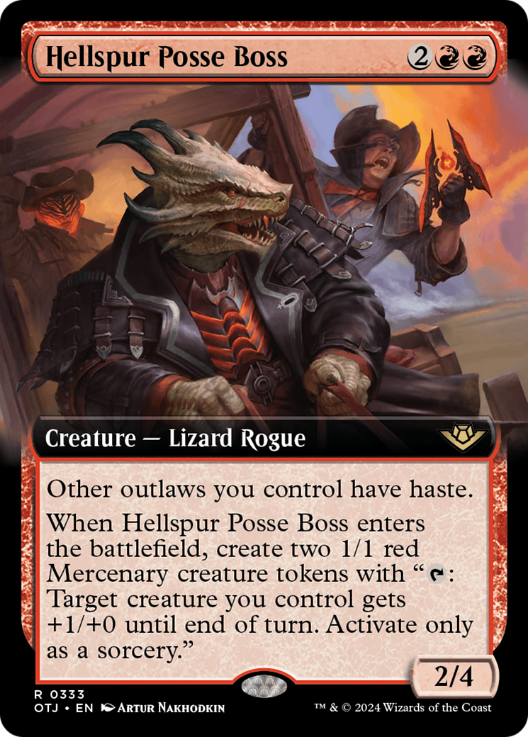 Hellspur Posse Boss (Extended Art) [Outlaws of Thunder Junction] | Pegasus Games WI