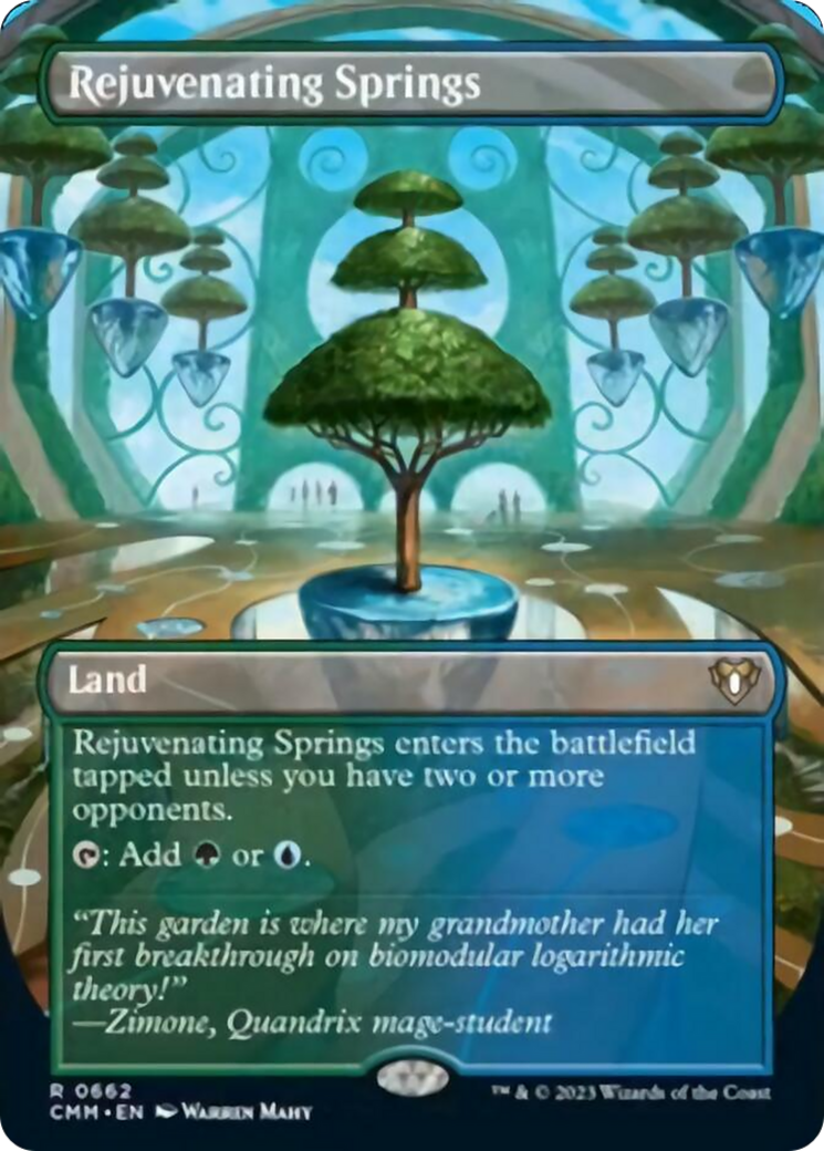 Rejuvenating Springs (Borderless Alternate Art) [Commander Masters] | Pegasus Games WI