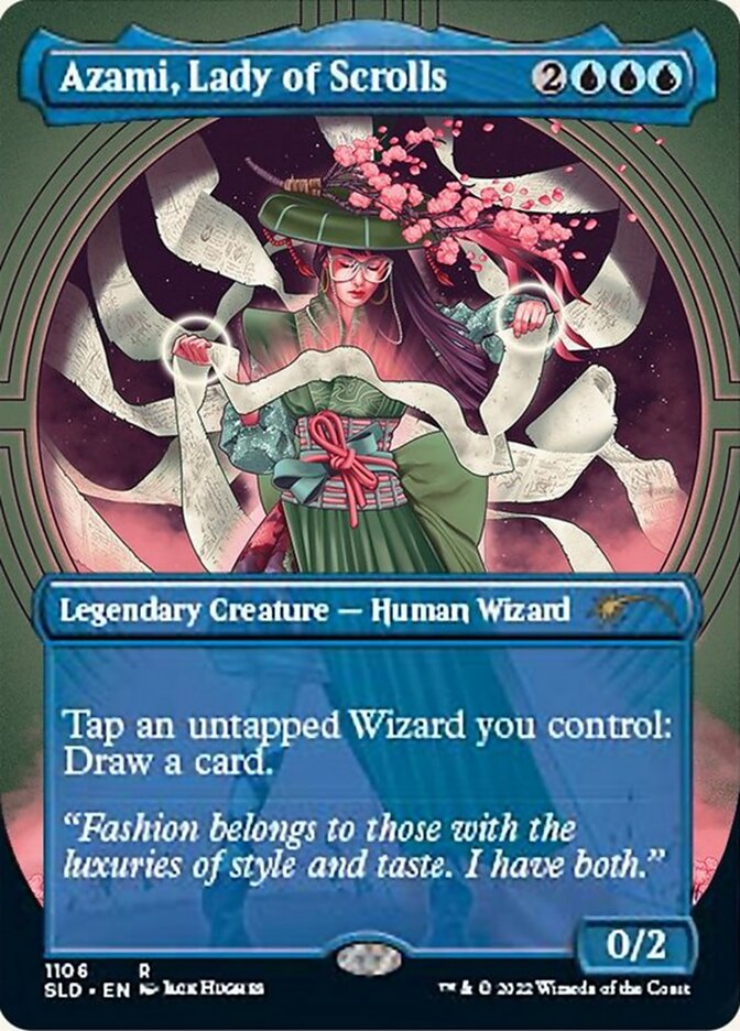 Azami, Lady of Scrolls (Borderless) [Secret Lair Drop Series] | Pegasus Games WI