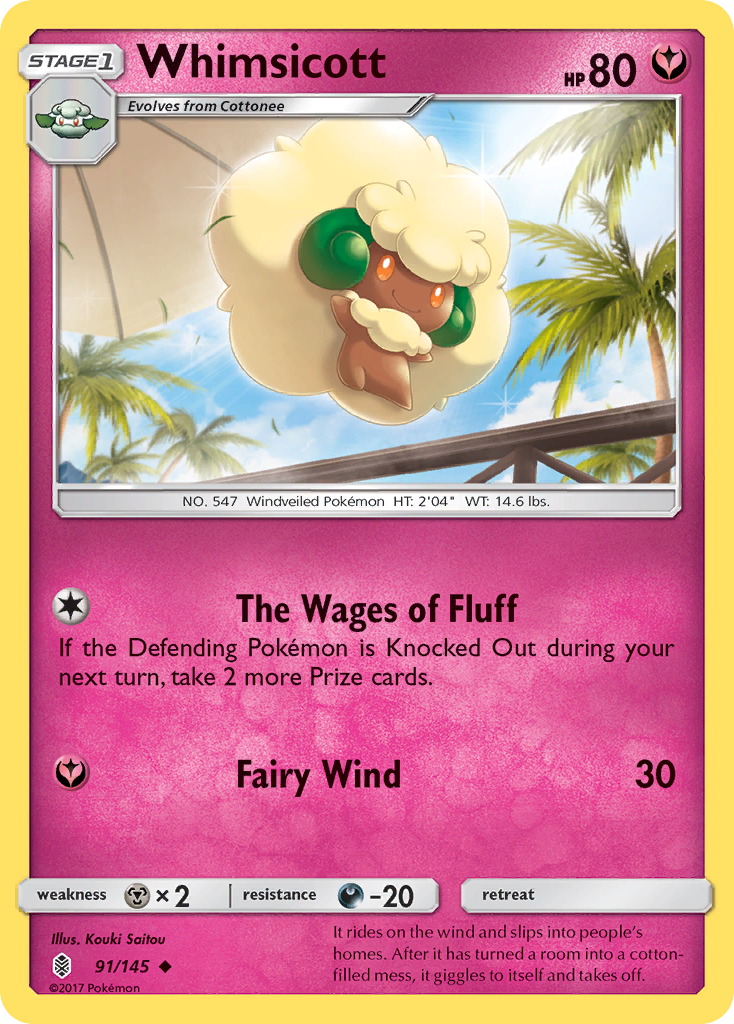 Whimsicott (91/145) [Sun & Moon: Guardians Rising] | Pegasus Games WI