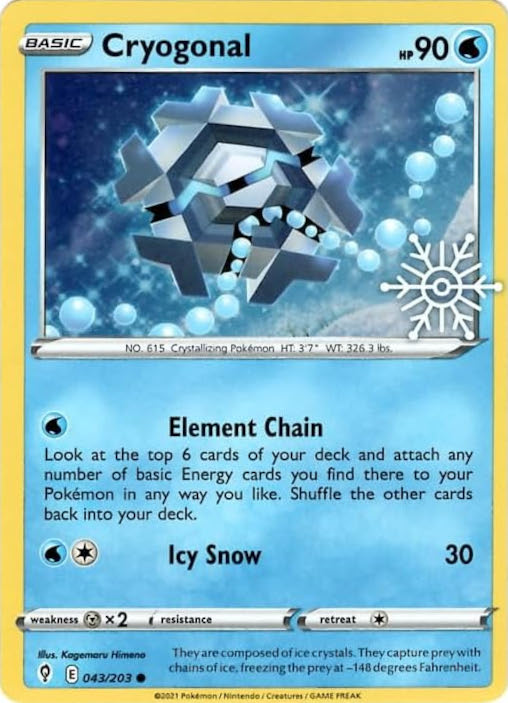 Cryogonal (043/203) (Holiday Calendar) [Sword & Shield: Evolving Skies] | Pegasus Games WI