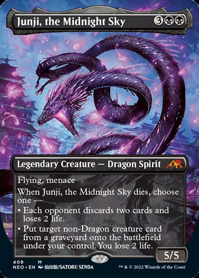 Junji, the Midnight Sky (Borderless Alternate Art) [Kamigawa: Neon Dynasty] | Pegasus Games WI