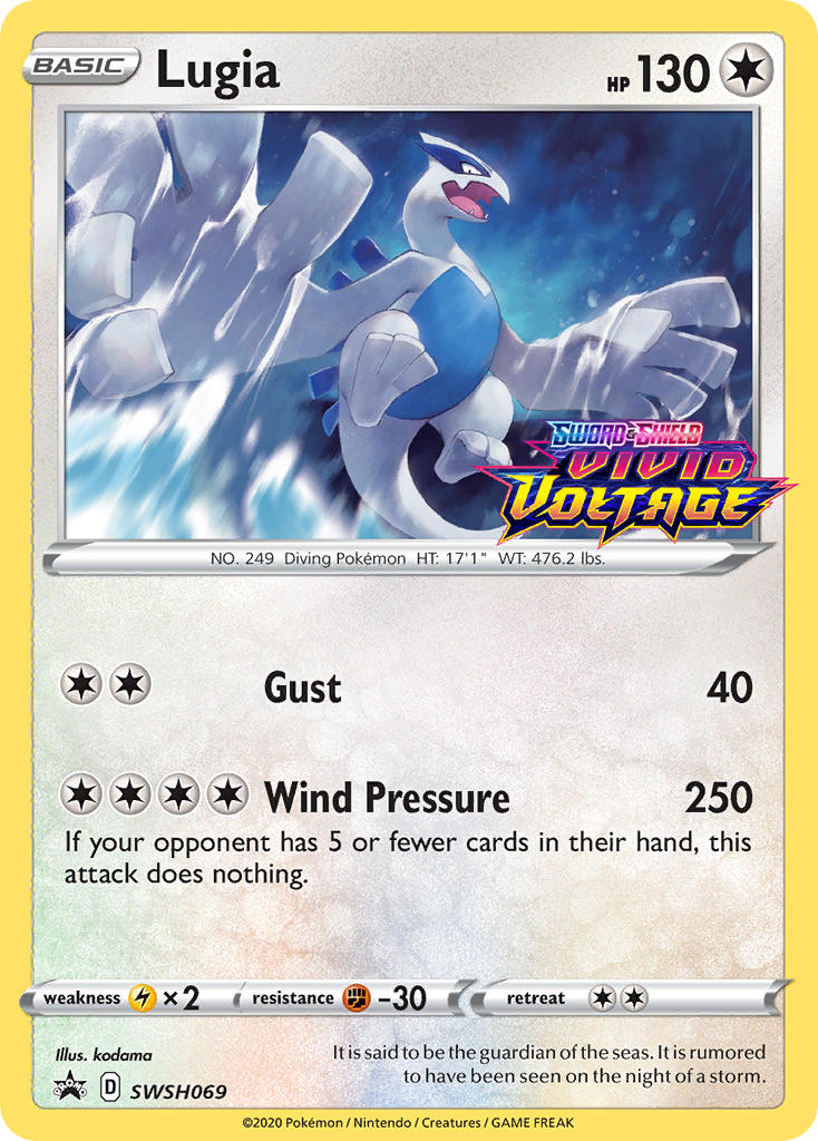 Lugia (SWSH069) (Prerelease Promo) [Sword & Shield: Black Star Promos] | Pegasus Games WI