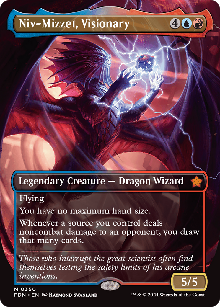 Niv-Mizzet, Visionary (Borderless) [Foundations] | Pegasus Games WI