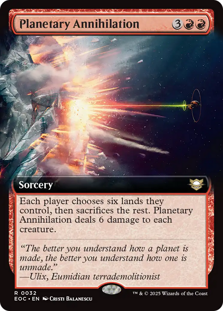 Planetary Annihilation (Extended Art) [Edge of Eternities Commander] | Pegasus Games WI
