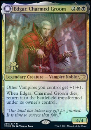 Edgar, Charmed Groom // Edgar Markov's Coffin [Innistrad: Crimson Vow Prerelease Promos] | Pegasus Games WI