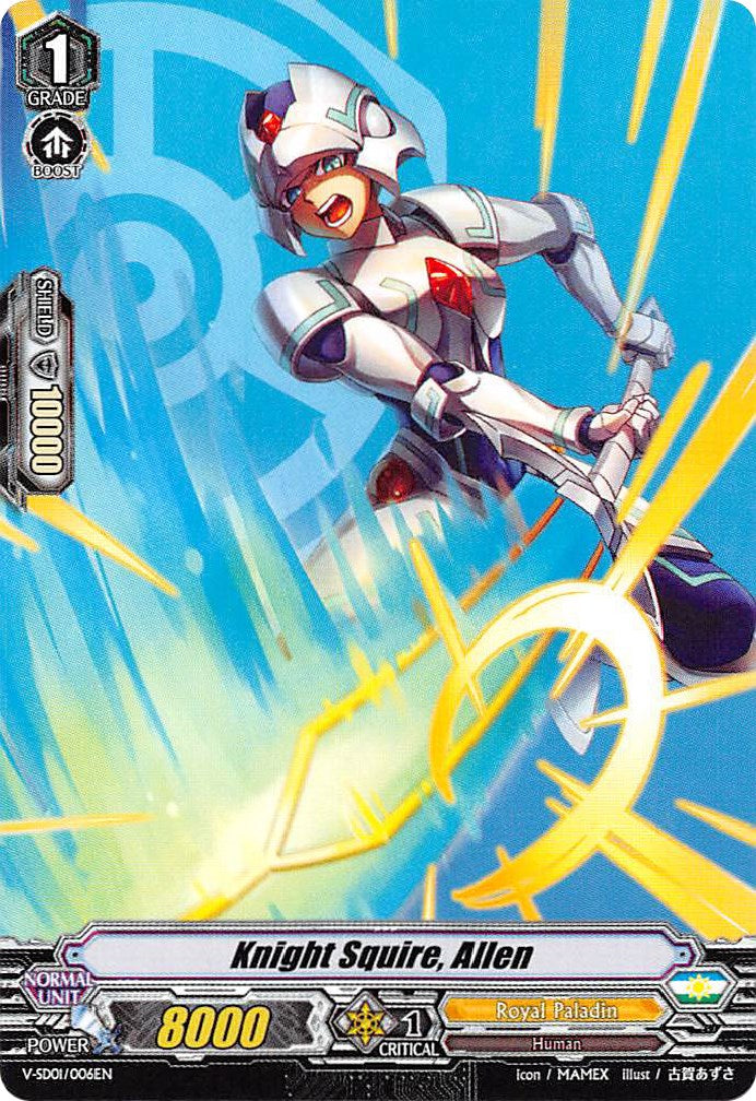 Knight Squire, Allen (V-SD01/006EN) [2018 Free Experience Deck "Royal Paladin"] | Pegasus Games WI