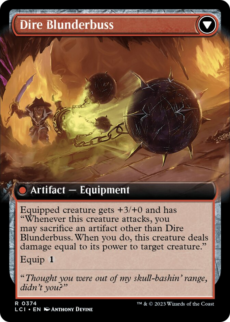 Dire Flail (Extended Art) [The Lost Caverns of Ixalan] | Pegasus Games WI