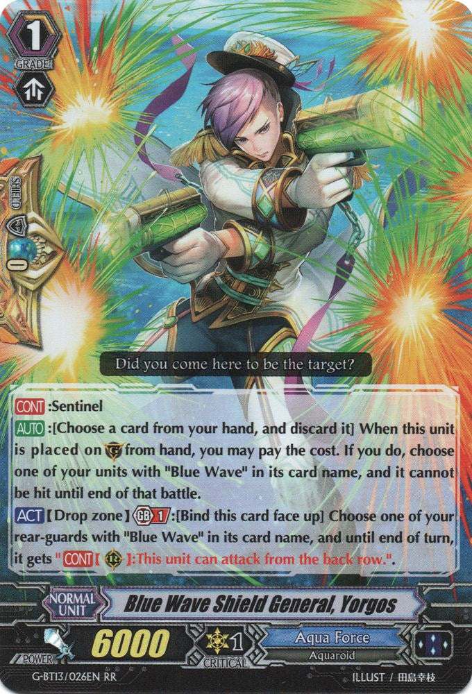 Blue Wave Shield General, Yorgos (G-BT13/026EN) [Ultimate Stride] | Pegasus Games WI