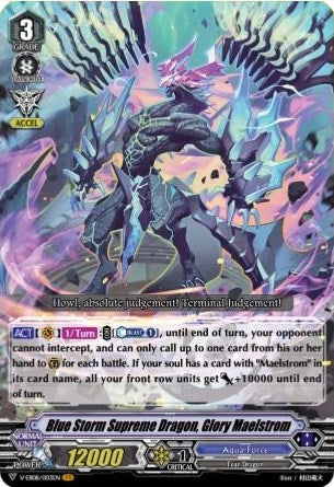 Blue Storm Supreme Dragon, Glory Maelstrom (V-EB08/003EN) [My Glorious Justice] | Pegasus Games WI