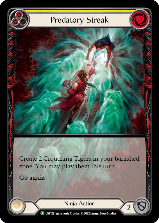 Predatory Streak (Yellow) [LGS123] (Promo)  Rainbow Foil | Pegasus Games WI