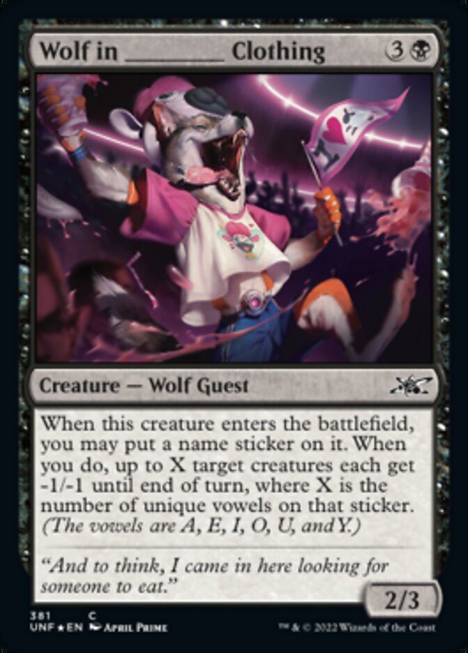 Wolf in _____ Clothing (Galaxy Foil) [Unfinity] | Pegasus Games WI