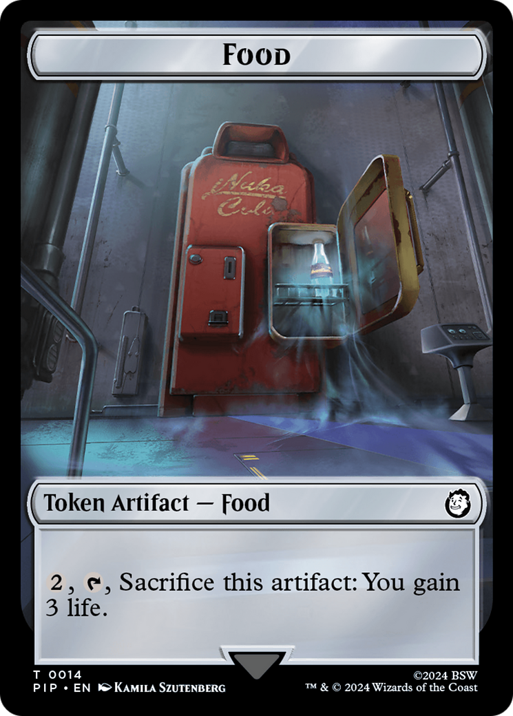 Human Knight // Food (0014) Double-Sided Token [Fallout Tokens] | Pegasus Games WI