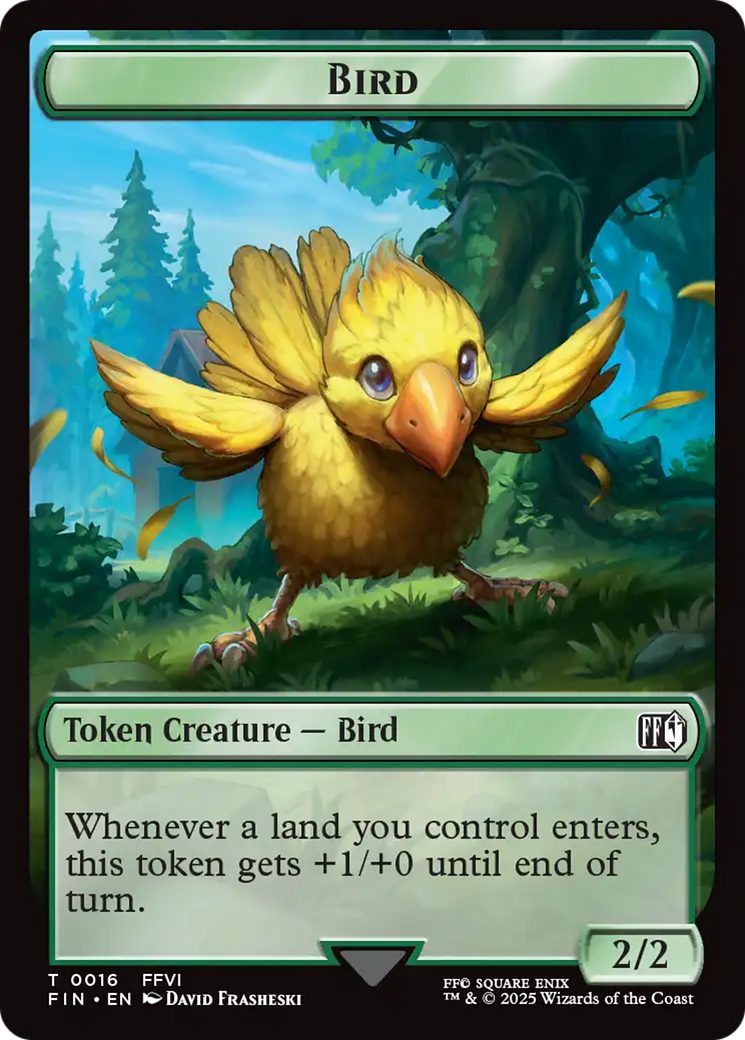 Bird (0016) // Wizard (0014) Double-Sided Token [FINAL FANTASY Tokens] | Pegasus Games WI