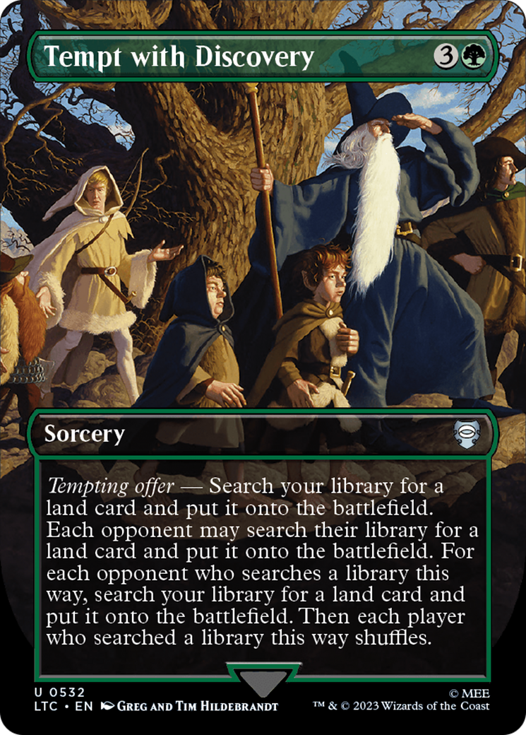 Tempt with Discovery (Borderless) [The Lord of the Rings: Tales of Middle-Earth Commander] | Pegasus Games WI