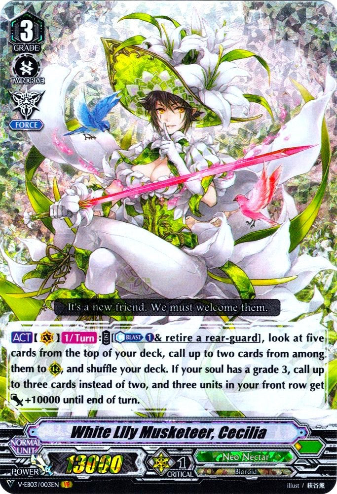 White Lily Musketeer, Cecilia (V-EB03/003EN) [ULTRARARE MIRACLE COLLECTION] | Pegasus Games WI