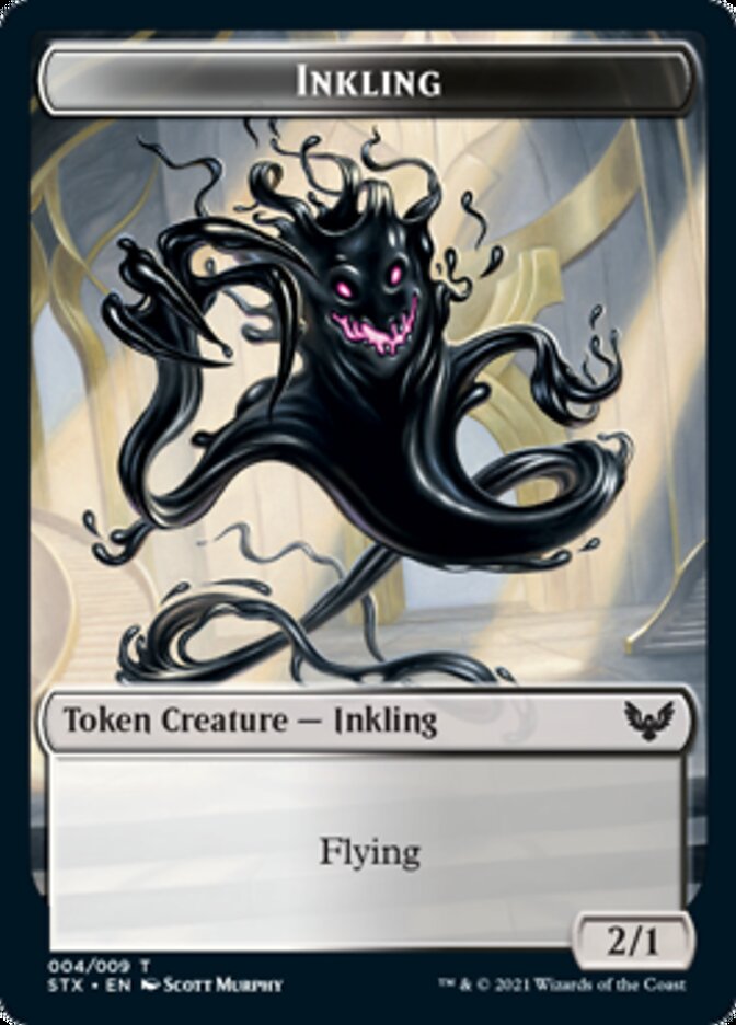 Fractal // Inkling Double-Sided Token [Strixhaven: School of Mages Tokens] | Pegasus Games WI