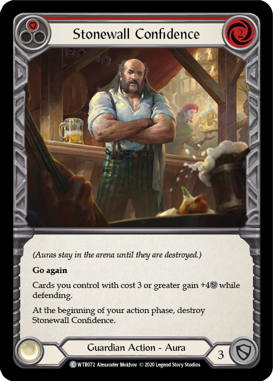 Stonewall Confidence (Red) [U-WTR072] (Welcome to Rathe Unlimited)  Unlimited Rainbow Foil | Pegasus Games WI