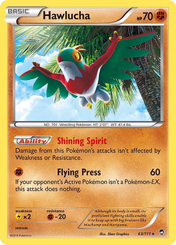 Hawlucha (63/111) (Cosmos Holo) (Blister Exclusive) [XY: Furious Fists] | Pegasus Games WI