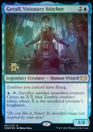 Geralf, Visionary Stitcher [Innistrad: Crimson Vow Prerelease Promos] | Pegasus Games WI