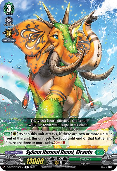 Sylvan Horned Beast, Elrante (D-BT02/050EN) [A Brush with the Legends] | Pegasus Games WI