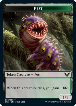 Elemental // Pest Double-Sided Token [Strixhaven: School of Mages Tokens] | Pegasus Games WI