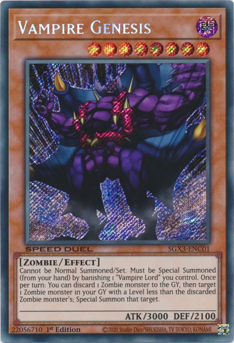 Vampire Genesis [SGX3-ENC01] Secret Rare | Pegasus Games WI