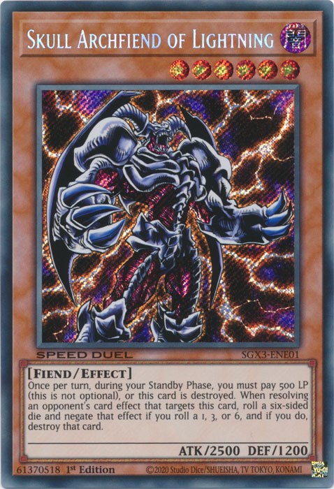 Skull Archfiend of Lightning [SGX3-ENE01] Secret Rare | Pegasus Games WI