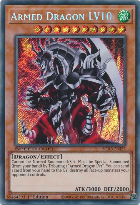 Armed Dragon LV10 [SGX3-ENI27] Secret Rare | Pegasus Games WI