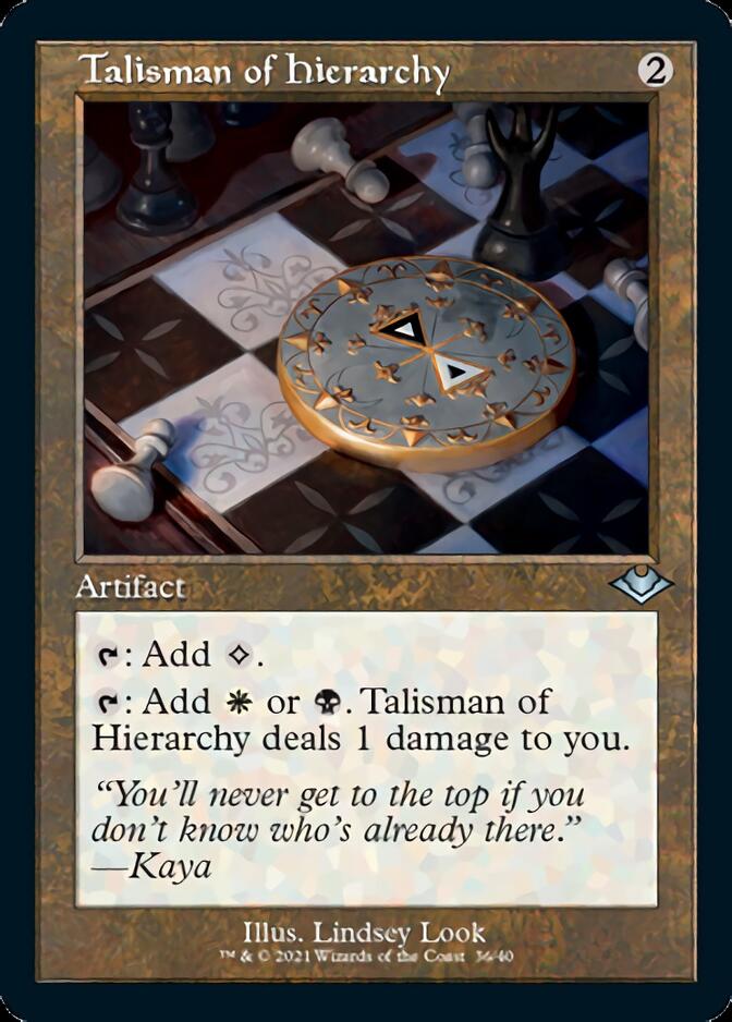 Talisman of Hierarchy (Retro Foil Etched) [Modern Horizons] | Pegasus Games WI