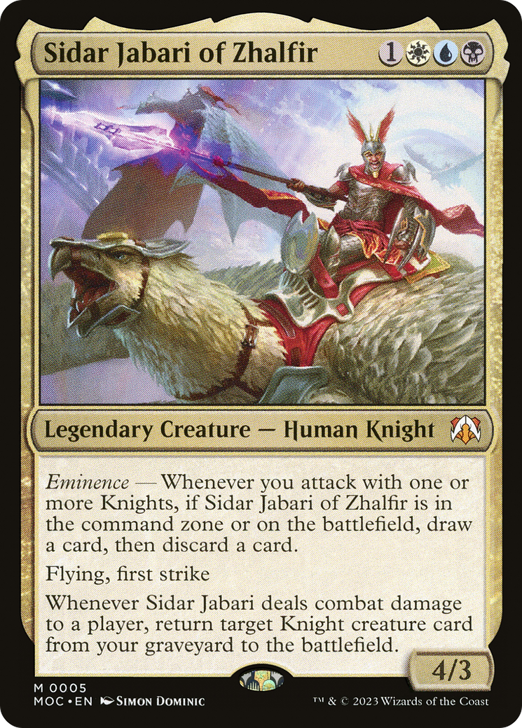 Sidar Jabari of Zhalfir [March of the Machine Commander] | Pegasus Games WI