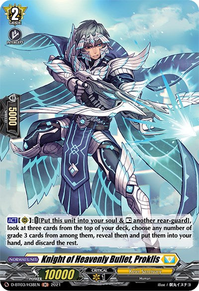 Knight of Heavenly Bullet, Proklis (D-BT03/H38EN) [Advance of Intertwined Stars] | Pegasus Games WI