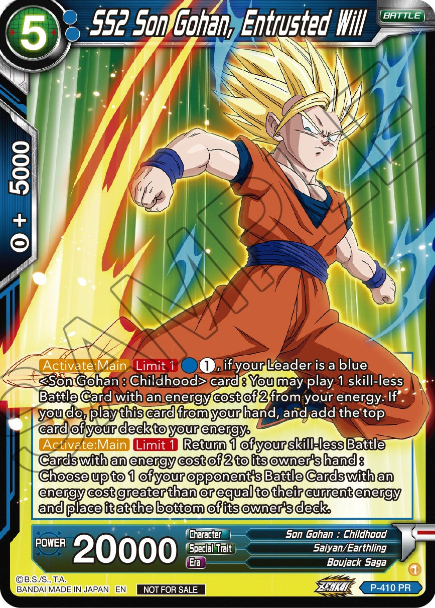 SS2 Son Gohan, Entrusted Will (P-410) [Promotion Cards] | Pegasus Games WI