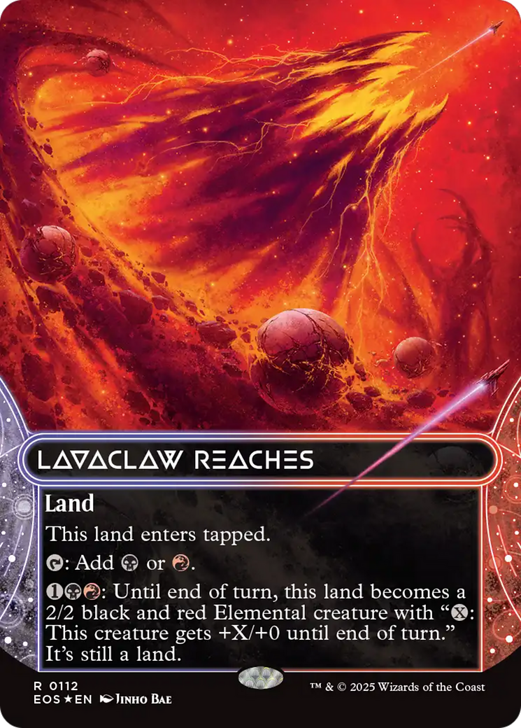 Lavaclaw Reaches (0112) (Borderless) (Galaxy Foil) [Edge of Eternities: Stellar Sights] | Pegasus Games WI