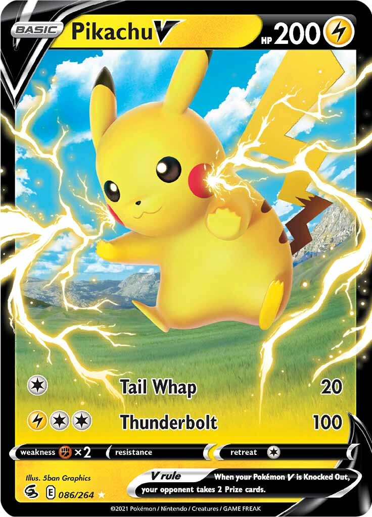 Pikachu V (086/264) [Sword & Shield: Fusion Strike] | Pegasus Games WI